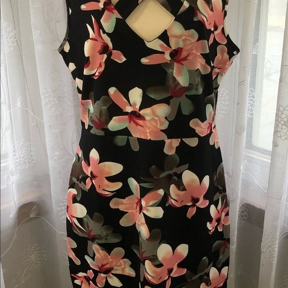 Papillon Floral  Dress Size Large Black/pink - Picture 8 of 8